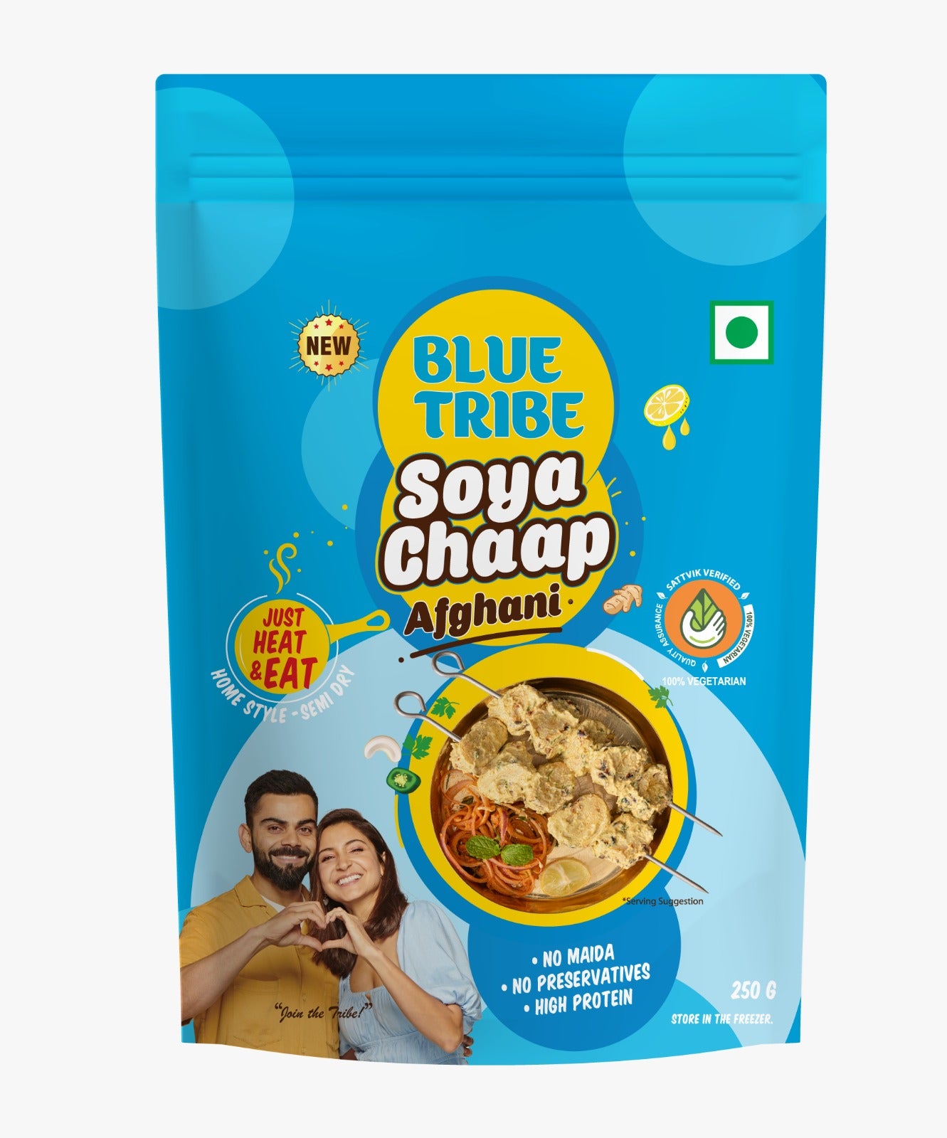 Ready To Eat - Afghani Soya Chaap (250g) – Blue Tribe Foods